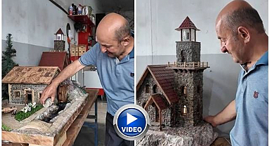 Doğadan topladığı taşlar ellerinde sanata dönüştü