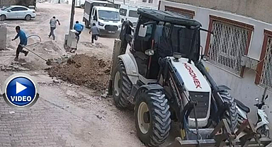 Doğalgaz borusu patladı, işçiler panikle kaçtı