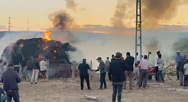 Erzurum'da yüzlerce balya ot kül oldu!