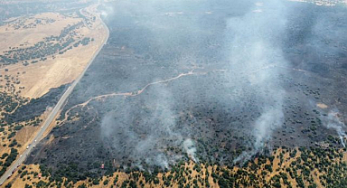 Kırsaldaki yangın ormanlık alana sıçradı