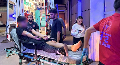 Kontrolden çıkan motosiklet devrildi!