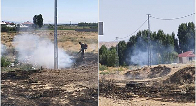 Korkutan yangına ekiplerden hızlı müdahale