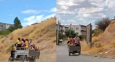 Öğrencilerin tehlikeli okul yolculuğu yürekleri ağza getirdi