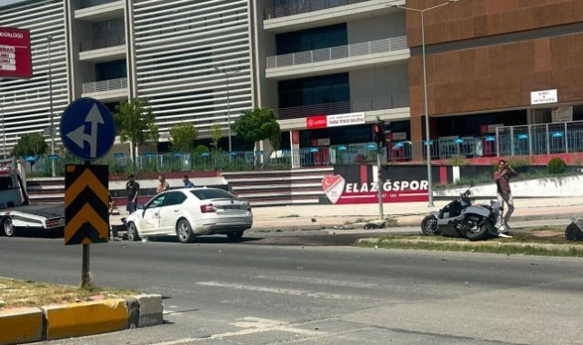 Otomobil ve motosiklet çarpıştı! Yaralılar hastaneye kaldırıldı