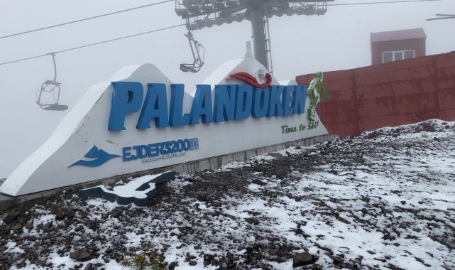 Palandöken'e ilk kar yağdı!