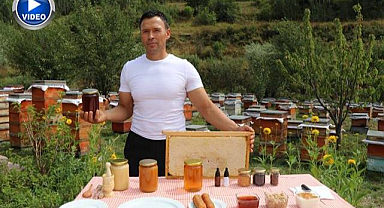 Şenkaya’da sporcudan organik bal!