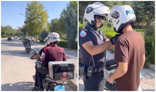 Sınava geç kalanların yardımına polisler yetişti