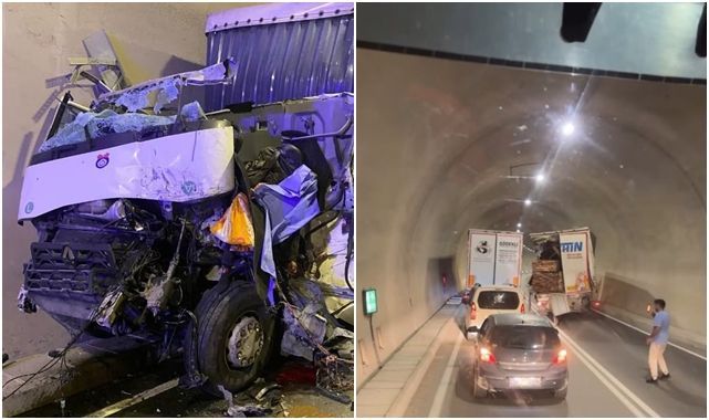 Tünel içinde zincirleme kaza: 1 ölü, 2 yaralı
