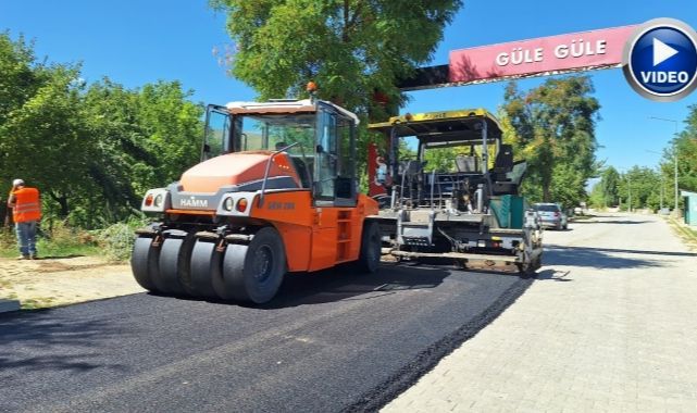 Turizm beldesinde asfalt çalışmaları sürüyor