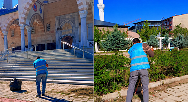 Yükümlülerden camilerde temizlik seferberliği