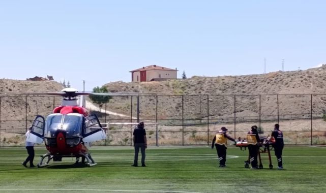 Zamanla yarış: Kalp hastası hava ambulansıyla sevk edildi