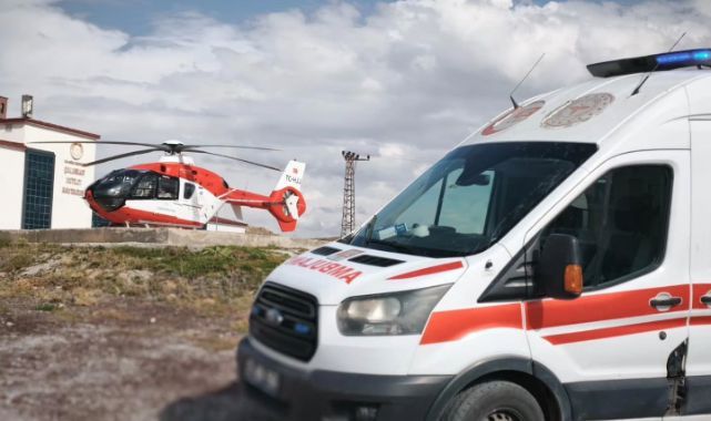 21 günlük bebek için helikopter ambulans seferber oldu