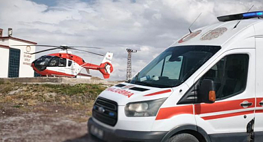 21 günlük bebek için helikopter ambulans seferber oldu