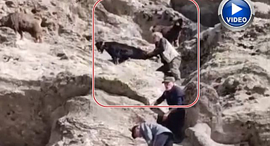 70 metre yükseklikte mahsur kaldılar