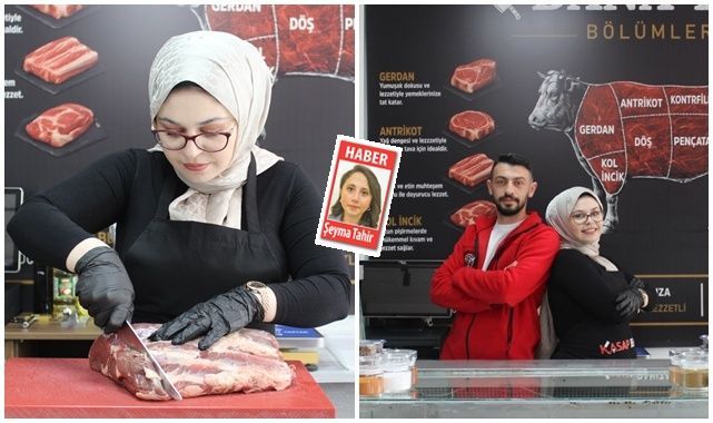 Babasının tezgahında büyüdü! Erzurum'un tek kadın kasabı oldu