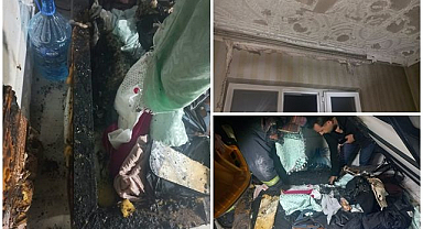 Çıkan yangın evi küle çevirdi! Eşyalar kullanılamaz hale geldi