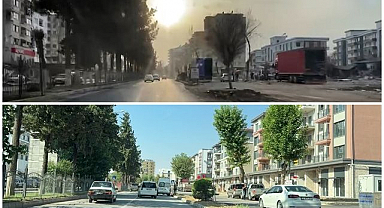 Depremin yıktığı şehir yeniden yükseliyor 