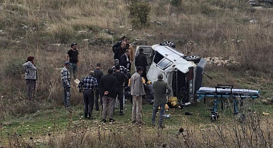 Direksiyon hakimiyetini kaybedince şarampole uçtu