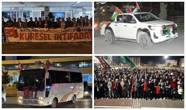 Doğu Anadolu Gazze için tek yürek oldu