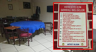 Erzurum'da ilginç kahvehane!  Veresiye için bakın neler istiyor neler...