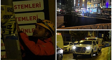 Erzurum’da inşaat alanında tehlikeli gece
