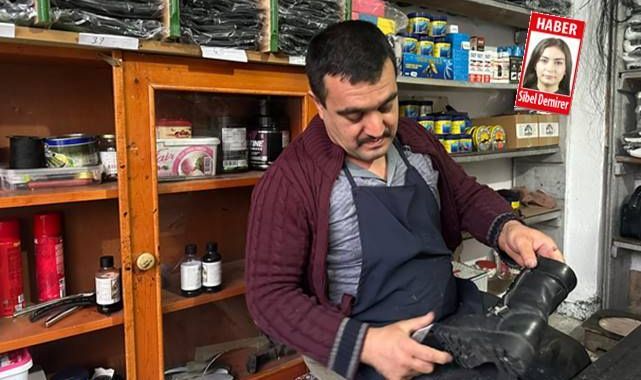 Erzurum'da kış hazırlığı ayakkabı tamircilerine yaradı!
