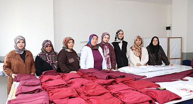 Erzurum'da kursiyerlerden gönülleri ısıtan destek