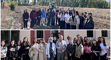 Erzurum’da öğrenciler patates hasadını yerinde öğrendi