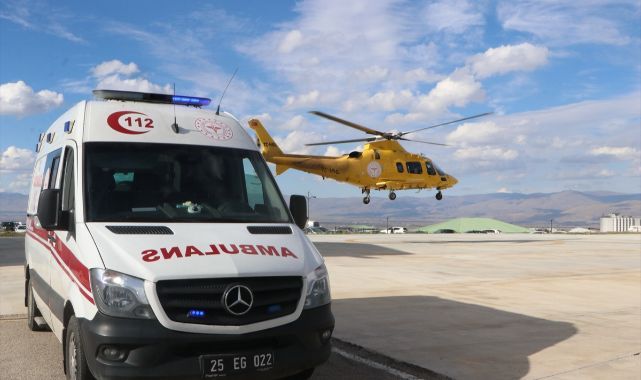 Erzurum'dan kalp krizi geçiren adam için havalandı!