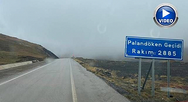 Erzurum'un yüksek kesimlerinde kar yağışı