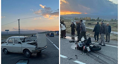 Feci kazada motosiklet sürücüsü ağır yaralandı