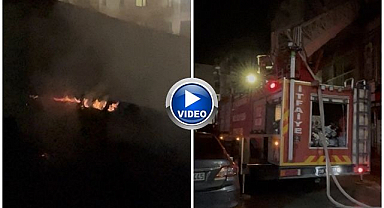 Fırının çatısında çıkan yangın yürekleri ağza getirdi