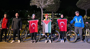 Gazze için pedal çevirdiler   
