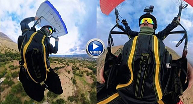Gökyüzünde nefes kesen wingsuit uçuşu