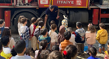 İtfaiye ekiplerinden miniklere özel eğitim