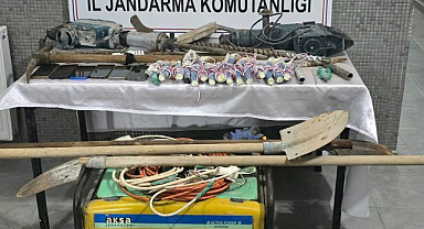 Kaçak kazıya jandarma baskını!