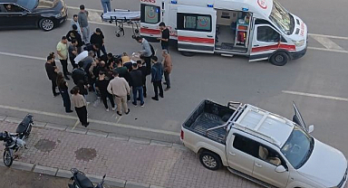 Kamyonet ile motosiklet çarpıştı! Ekipler seferber oldu