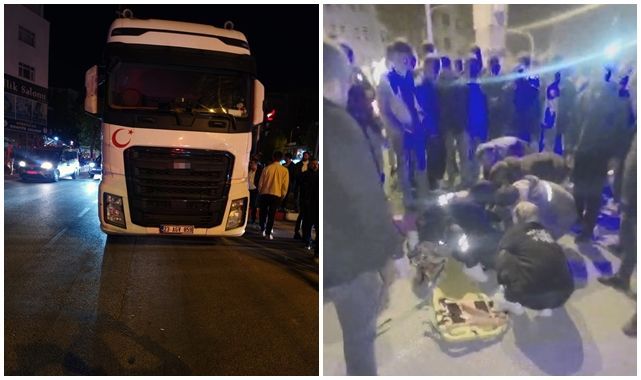 Kamyonun çarptığı genç ağır yaralandı   