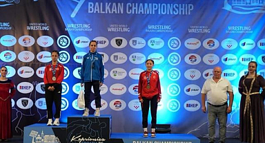 Milli güreşçi Balkan ikincisi oldu