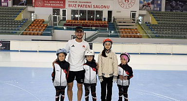 Milli sporcu minik patencileri yalnız bırakmadı