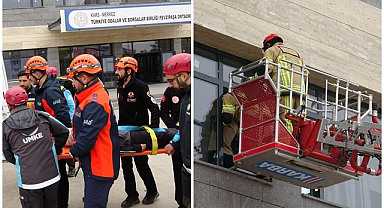 Okulda gerçeği aratmayan tatbikat!
