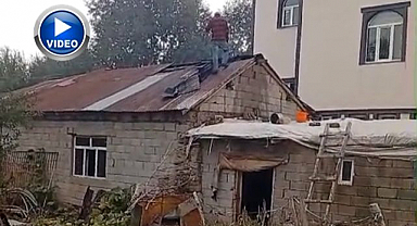 Tandır evi alevlere teslim oldu! Ekipler harekete geçti