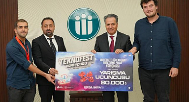 TEKNOFEST'26'da Türkiye üçüncüsü olan öğrencilere tebrik