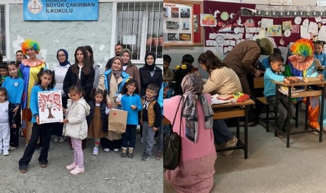 Üniversitelilerden çocuklara sürpriz etkinlik