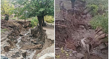 Yağışın izleri gün ağarınca ortaya çıktı