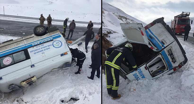 Ambulans Yan Yattı: 5 Yaralı