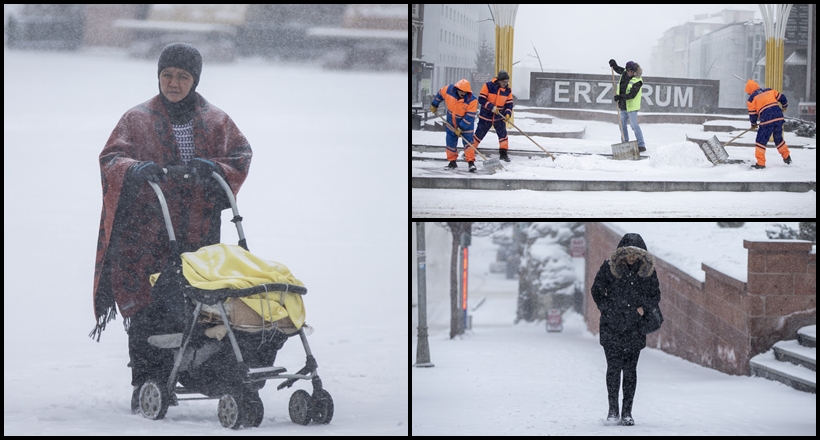 Erzurum'da Kar ve Soğuk Hava