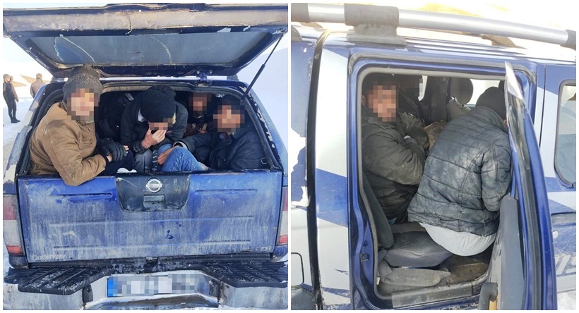 Kamyonetten 18 Kaçak Göçmen Çıktı