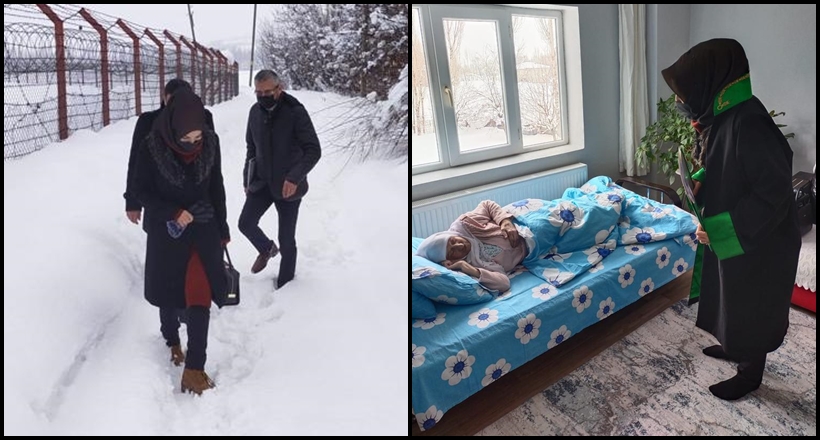 Hakim, Yaşlı Kadın İçin Karlı Yolları Aştı